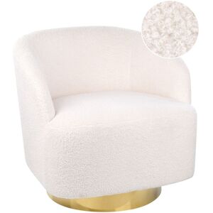 Beliani Armchair Lavik Swivel Boucle Cream Beliani Armchair Lavik Swivel Boucle Cream