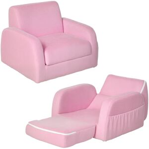 Homcom 2 In 1 Kids Armchair Sofa Bed Fold Out Padded Wood Frame Bedroom Pink Homcom 2 In 1 Kids Armchair Sofa Bed Fold Out Padded Wood Frame Bedroom Pink