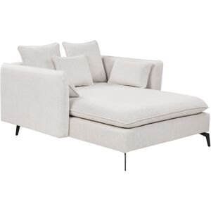 Beliani Fabric Chaise Lounge Light Beige Charmes Beliani Fabric Chaise Lounge Light Beige Charmes