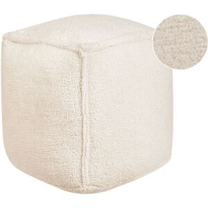 Beliani Alipur Beige Square Polyester Pouf - Pouf Beliani Alipur Beige Square Polyester Pouf - Pouf