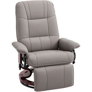 Homcom Ergonomic Office Recliner Sofa Chair Pu Leather Armchair Lounger Grey Homcom Ergonomic Office Recliner Sofa Chair Pu Leather Armchair Lounger Grey