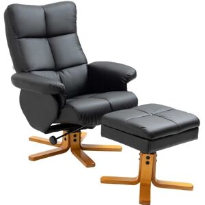 Homcom Pu Leather Swivel Recliner Chair W/ Footstool Wooden Base Storage Home Furniture Homcom Pu Leather Swivel Recliner Chair W/ Footstool Wooden Base Storage Home Furniture