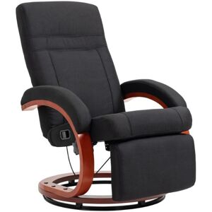 Homcom Manual Recliner Swivel Reclining Chair With Relax Footrest Armrests Black Homcom Manual Recliner Swivel Reclining Chair With Relax Footrest Armrests Black