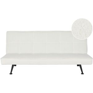 Beliani White Boucle 3-Seater Sofa Bed - Sofa Bed Beliani White Boucle 3-Seater Sofa Bed - Sofa Bed