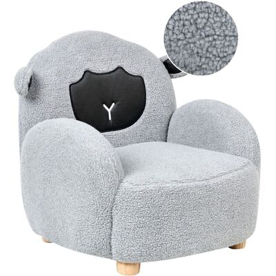 BELIANI - Ula - Gray - Bouclé - Armchair BELIANI - Ula - Gray - Bouclé - Armchair