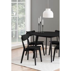 Actona Roxby Curved Wood Dining Chair, Set Of 2, In Black Rubberwood Actona Roxby Curved Wood Dining Chair, Set Of 2, In Black Rubberwood