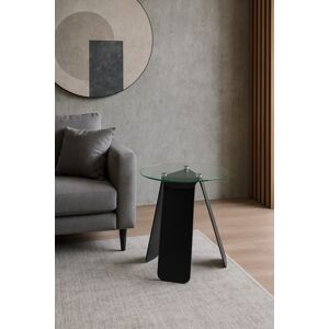 Aspect Asti Glass Round Side/laptop/end Table- Clear Glass Top/black Base-Gt12c/bk Aspect Asti Glass Round Side/laptop/end Table- Clear Glass Top/black Base-Gt12c/bk