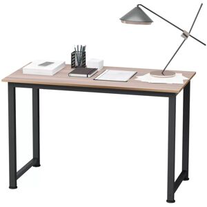 Homcom Computer Desk Dining Table Writing Table With Metal Frame, Black Homcom Computer Desk Dining Table Writing Table With Metal Frame, Black