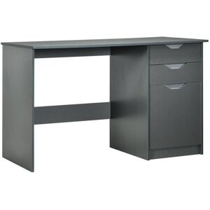 Homcom Computer Desk W/ Drawers Modern Writing Workstation For Home Office Grey Homcom Computer Desk W/ Drawers Modern Writing Workstation For Home Office Grey