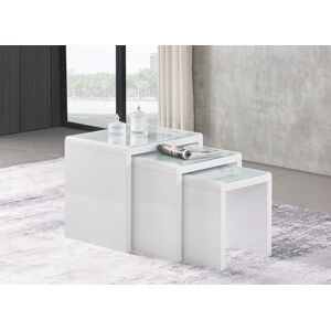 Furnizone Uk Nest Of 3 Tables Marble Effect Tempered Glass Top And White High Gloss Modern Furnizone Uk Nest Of 3 Tables Marble Effect Tempered Glass Top And White High Gloss Modern
