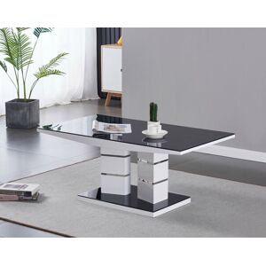 Furnizone Uk Coffee Table Tivoli Black Glass And White High Gloss Rectangle Designer Home Furnizone Uk Coffee Table Tivoli Black Glass And White High Gloss Rectangle Designer Home