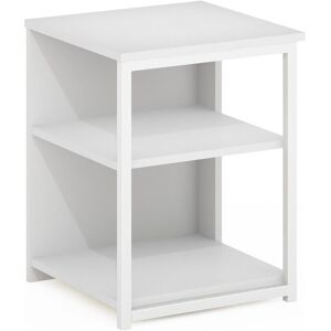 Furinno Camnus Modern Living End Table, Solid White/white Furinno Camnus Modern Living End Table, Solid White/white