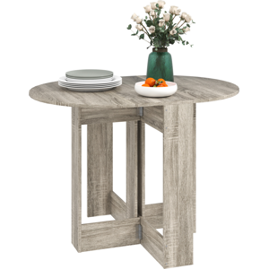 Homcom Folding Dining Table Foldable Drop Leaf Dinner Table For Kitchen Grey Homcom Folding Dining Table Foldable Drop Leaf Dinner Table For Kitchen Grey