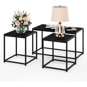 Furinno Camnus Living Room Table Set With Coffee Table & End Tables, Americano Furinno Camnus Living Room Table Set With Coffee Table & End Tables, Americano