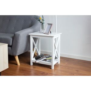 Spot On Dealz White X-Leg Side Table / Bedside Nightstand – Mdf Modern Design Spot On Dealz White X-Leg Side Table / Bedside Nightstand – Mdf Modern Design