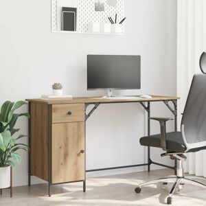 Computer Desk Artisan Oak 131 X 48 X 75 Cm Engineered Wood Vidaxl Computer Desk Artisan Oak 131 X 48 X 75 Cm Engineered Wood Vidaxl