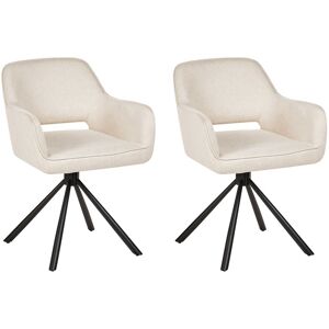 Beliani Loures Beige Modern Dining Chairs Beliani Loures Beige Modern Dining Chairs