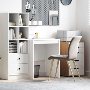 Vidaxl Desk White Engineered Wood Compact 60x50x76 Cm Modern Small Writing Table Studio Vidaxl Desk White Engineered Wood Compact 60x50x76 Cm Modern Small Writing Table Studio