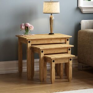 Home Discount Nest Of Tables Corona 3 Piece Set Solid Pine Wood Side End Living Room Table Home Discount Nest Of Tables Corona 3 Piece Set Solid Pine Wood Side End Living Room Table