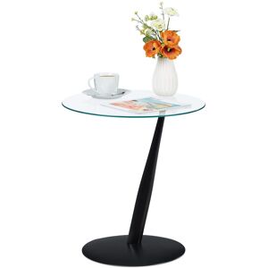 Relaxdays Side Table Tempered Glass Heavy Base Coffee Table Round End Table End Table Relaxdays Side Table Tempered Glass Heavy Base Coffee Table Round End Table End Table