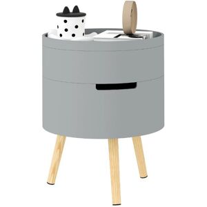 Homcom Coffee Table End Desk Side Night Stand W/ Detachable Tray Grey Homcom Coffee Table End Desk Side Night Stand W/ Detachable Tray Grey