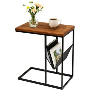 Relaxdays C-Shaped Side Table With Magazine Holder, Coffee Table, Storage Table Relaxdays C-Shaped Side Table With Magazine Holder, Coffee Table, Storage Table
