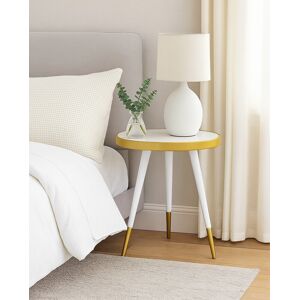 Aspect Gallieni Mid Century Modern Style Side Table/round Marble End Table,White-St108w Aspect Gallieni Mid Century Modern Style Side Table/round Marble End Table,White-St108w