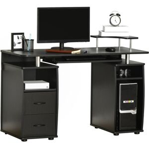 Homcom Computer Office Desk Table Workstation W/ Keyboard Tray, Drawer, Black Homcom Computer Office Desk Table Workstation W/ Keyboard Tray, Drawer, Black