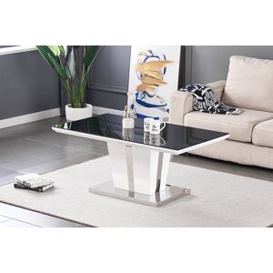 Furnizone Uk Coffee Table White High Gloss With Black Glass Top Rectangle Designer Home Furnizone Uk Coffee Table White High Gloss With Black Glass Top Rectangle Designer Home