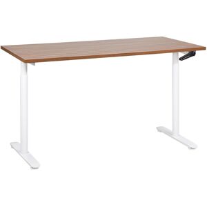 Beliani Adjustable Desk Dark Wood - Modern Office Table 160x72cm Beliani Adjustable Desk Dark Wood - Modern Office Table 160x72cm