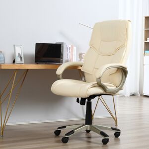 Executive Office Chair Faux Leather Computer Desk Chair W/ Wheel White Homcom Executive Office Chair Faux Leather Computer Desk Chair W/ Wheel White Homcom