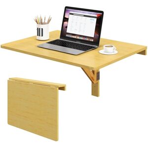 Costway Wall-Mounted Drop-Leaf Table Folding Floating Laptop Desk Space Saving Hanging Costway Wall-Mounted Drop-Leaf Table Folding Floating Laptop Desk Space Saving Hanging