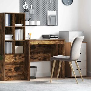 Desk Smoked Oak 80 X 50 X 76 Cm Engineered Wood Vidaxl Desk Smoked Oak 80 X 50 X 76 Cm Engineered Wood Vidaxl
