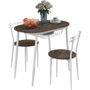 Homcom Dining Table And Chairs Set Of 3, Oval Kitchen Table With 2 Chairs Homcom Dining Table And Chairs Set Of 3, Oval Kitchen Table With 2 Chairs