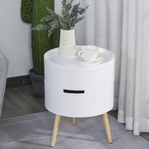 Homcom 3-Part Side Coffee Table End Desk Night Stand Storage Rotated Round Organiser Homcom 3-Part Side Coffee Table End Desk Night Stand Storage Rotated Round Organiser