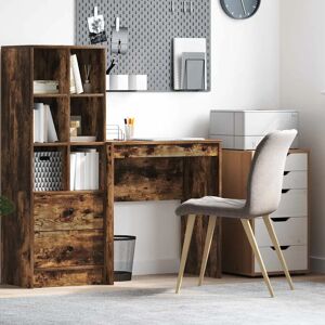 Desk Smoked Oak 70 X 40 X 76 Cm Engineered Wood Vidaxl Desk Smoked Oak 70 X 40 X 76 Cm Engineered Wood Vidaxl