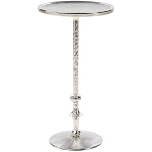 Beliani Metal Side Table Silver Meda Beliani Metal Side Table Silver Meda