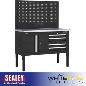 Sealey Superline Pro® Modular Workbench 4 Drawers Cupboard Steel Worktop 1265mm Sealey Superline Pro® Modular Workbench 4 Drawers Cupboard Steel Worktop 1265mm