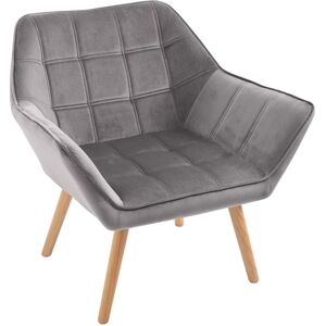 Homcom Luxe Velvet-Feel Accent Chair W/ Wide Arms Slanted Back Wood Legs Grey Homcom Luxe Velvet-Feel Accent Chair W/ Wide Arms Slanted Back Wood Legs Grey