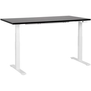 Beliani Electric Adjustable Desk - Modern Rectangular Workstation - 160x72cm Black & White Beliani Electric Adjustable Desk - Modern Rectangular Workstation - 160x72cm Black & White