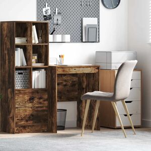 Desk Smoked Oak 60 X 50 X 76 Cm Engineered Wood Vidaxl Desk Smoked Oak 60 X 50 X 76 Cm Engineered Wood Vidaxl
