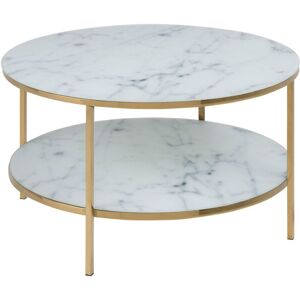 Price Crash Furniture Alisma Round Coffee Table With Marble Effect Top & Gold Legs Price Crash Furniture Alisma Round Coffee Table With Marble Effect Top & Gold Legs