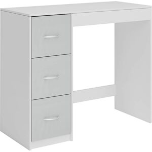URBN Living - 3-Drawer Dressing Desk - White - Grey - Desk URBN Living - 3-Drawer Dressing Desk - White - Grey - Desk