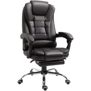 Homcom Pu Leather Executive Office Chair High Back Swivel Seat Retractable Footrest New Homcom Pu Leather Executive Office Chair High Back Swivel Seat Retractable Footrest New