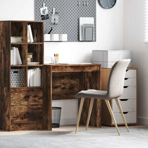 Desk Smoked Oak 70 X 50 X 76 Cm Engineered Wood Vidaxl Desk Smoked Oak 70 X 50 X 76 Cm Engineered Wood Vidaxl