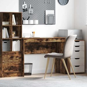 Desk Smoked Oak 100 X 40 X 76 Cm Engineered Wood Vidaxl Desk Smoked Oak 100 X 40 X 76 Cm Engineered Wood Vidaxl