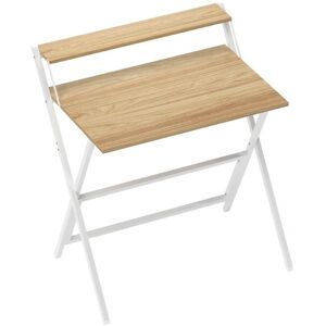 Homcom 81.5 Cm Folding Computer Desk For Small Spaces Bedroom Natural Homcom 81.5 Cm Folding Computer Desk For Small Spaces Bedroom Natural