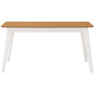 Hallowood Furniture Dining Bench, Wooden Bench Seat In Oak & White, Dining/kitchen Table Bench, 90cm Hallowood Furniture Dining Bench, Wooden Bench Seat In Oak & White, Dining/kitchen Table Bench, 90cm