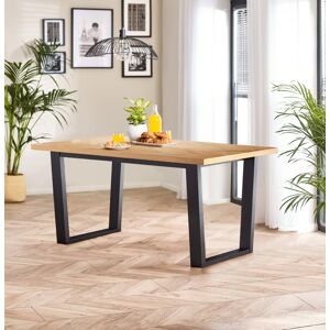 Furniturebox Uk Cotswold Rectangular Oak And Black Wood Large 6 Seater Dining Table Furniturebox Uk Cotswold Rectangular Oak And Black Wood Large 6 Seater Dining Table