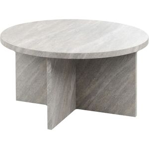 Beliani Grey MDF Round Coffee Table - Industrial Design Beliani Grey MDF Round Coffee Table - Industrial Design